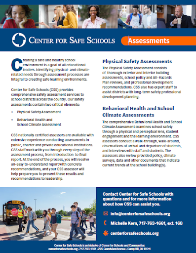 Center for safe schools assessment flyer