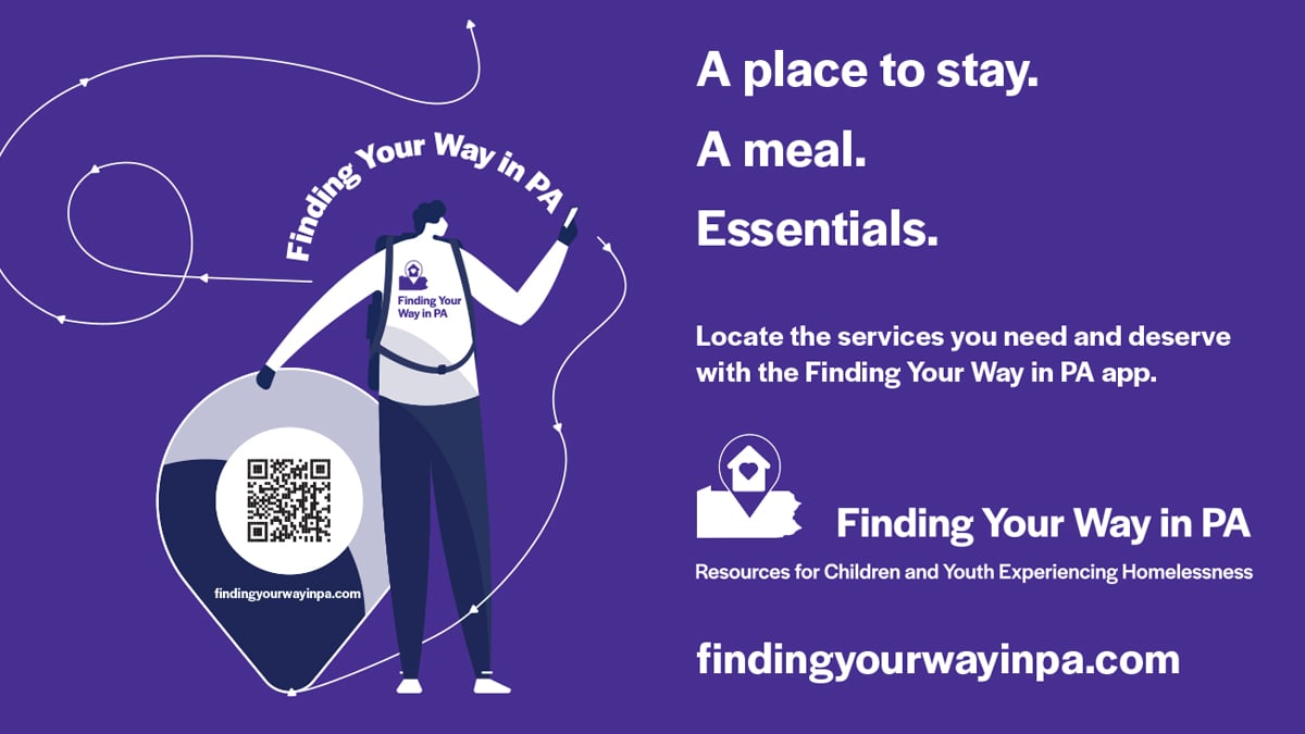 A place to stay. A meal. Essentials. Locate the services you need and deserve with the Finding Your Way in PA app.