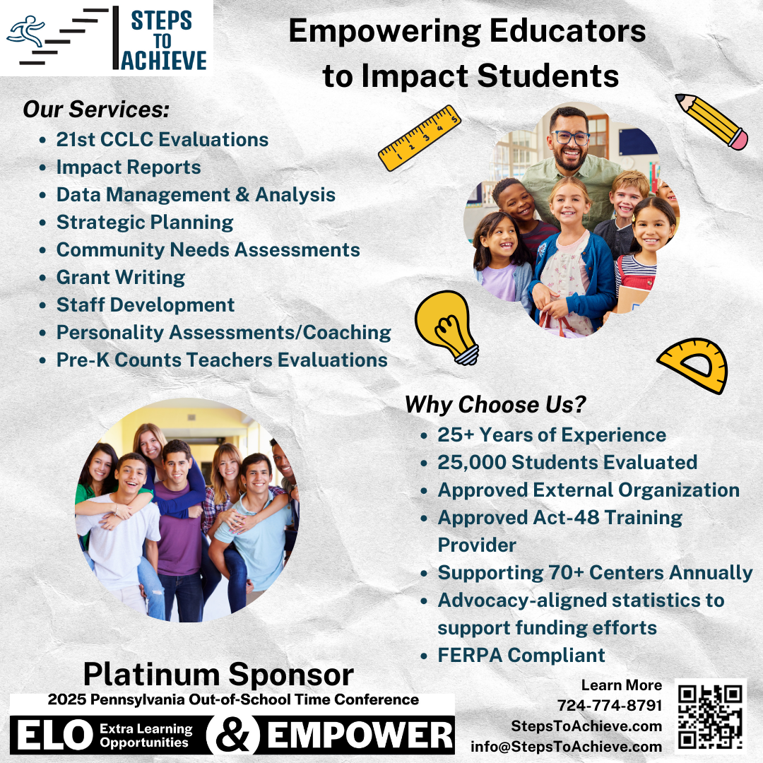Steps to Achieve: Empowering Educators to Impact Students. Services available at www.stepstoachieve.com